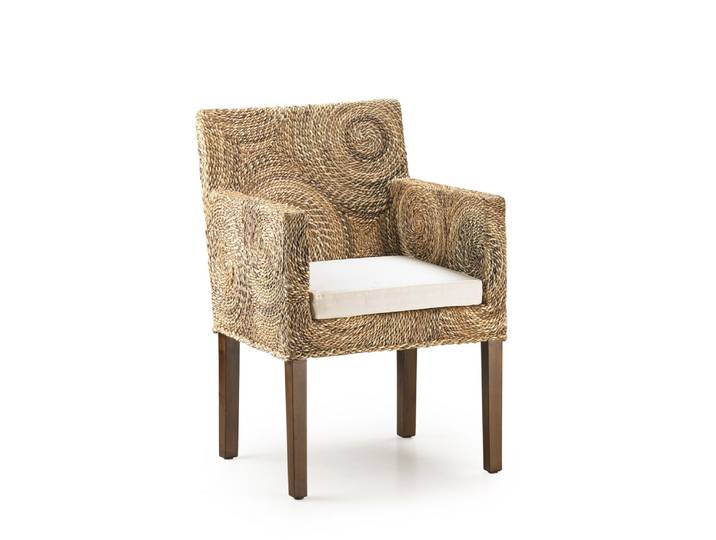 Fauteuil en rotin marron