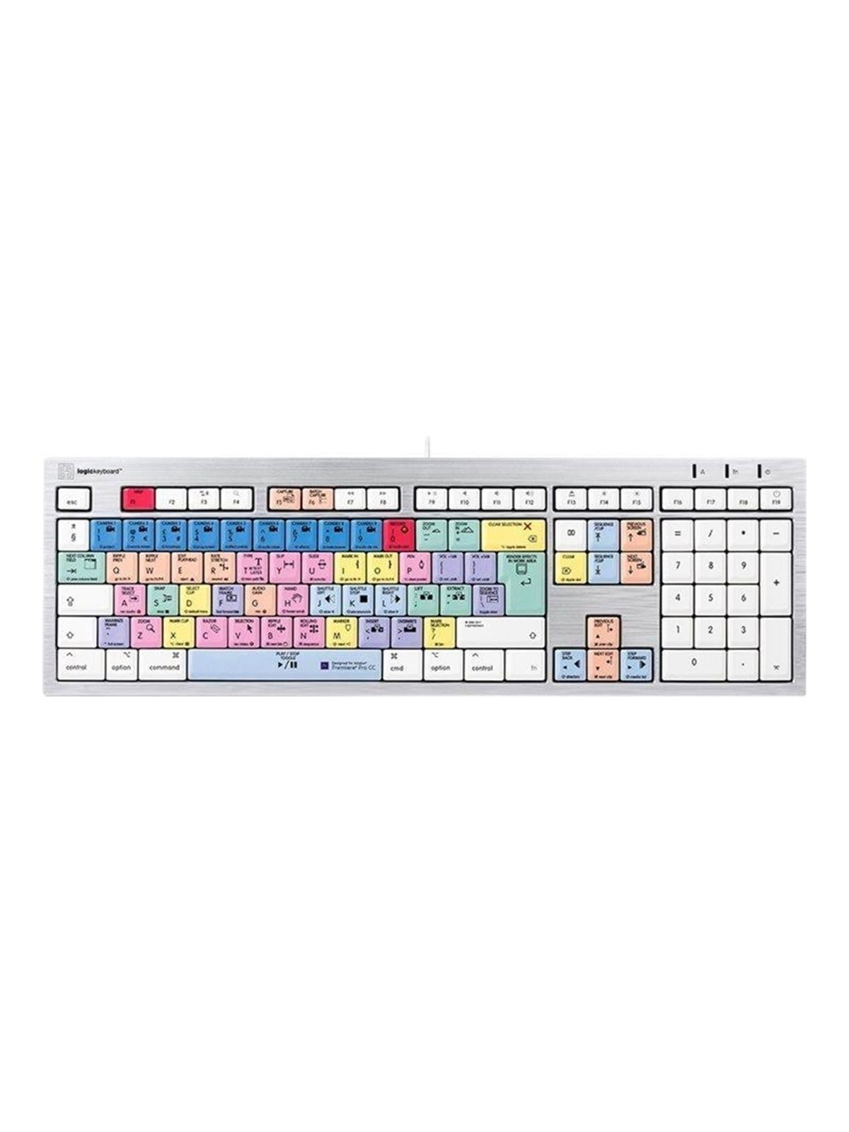 Logickeyboard Adobe Premiere Pro CC Mac ALBA - Tastatur - Englisch (UK) - Grau