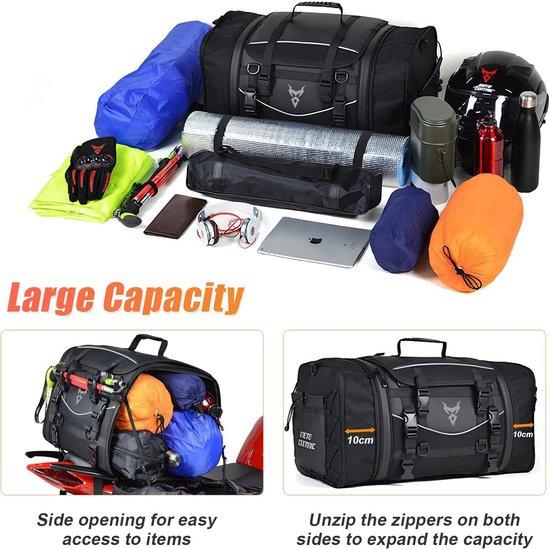 Erweiterbarer Motorrad-Hecktasche, 55-70 Liter, wasserdichte Gepäcktasche für Reisen