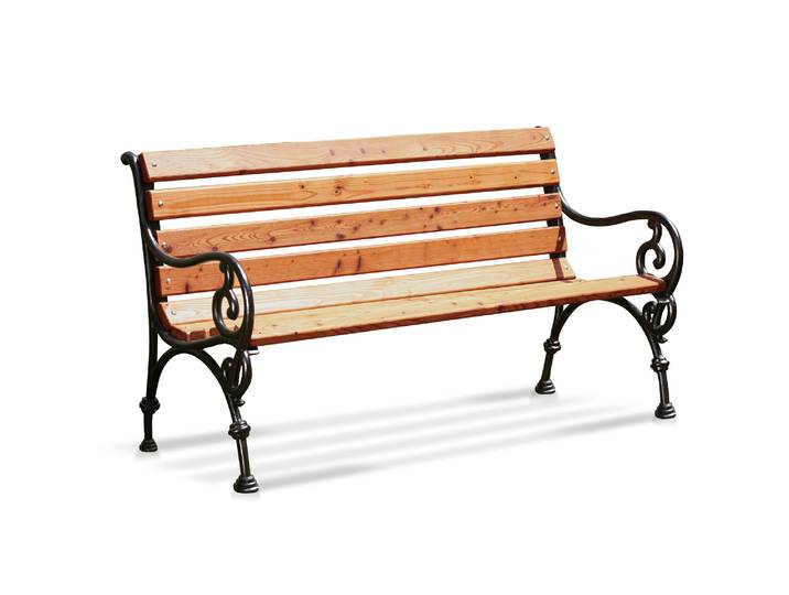 GODENA Gartenbank, Material Massivholz Lärche, Metallgestell