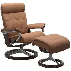 Stressless Sessel mit Hocker Erik Signature Leder Braun Batick Latte M (Medium)