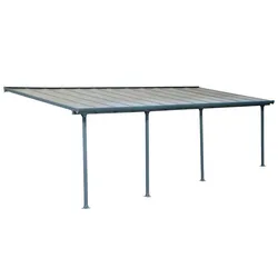 Palram - Canopia Aluminium Terrassenüberdachung Feria | Anthrazit | 295x971x305 cm - Anthrazit