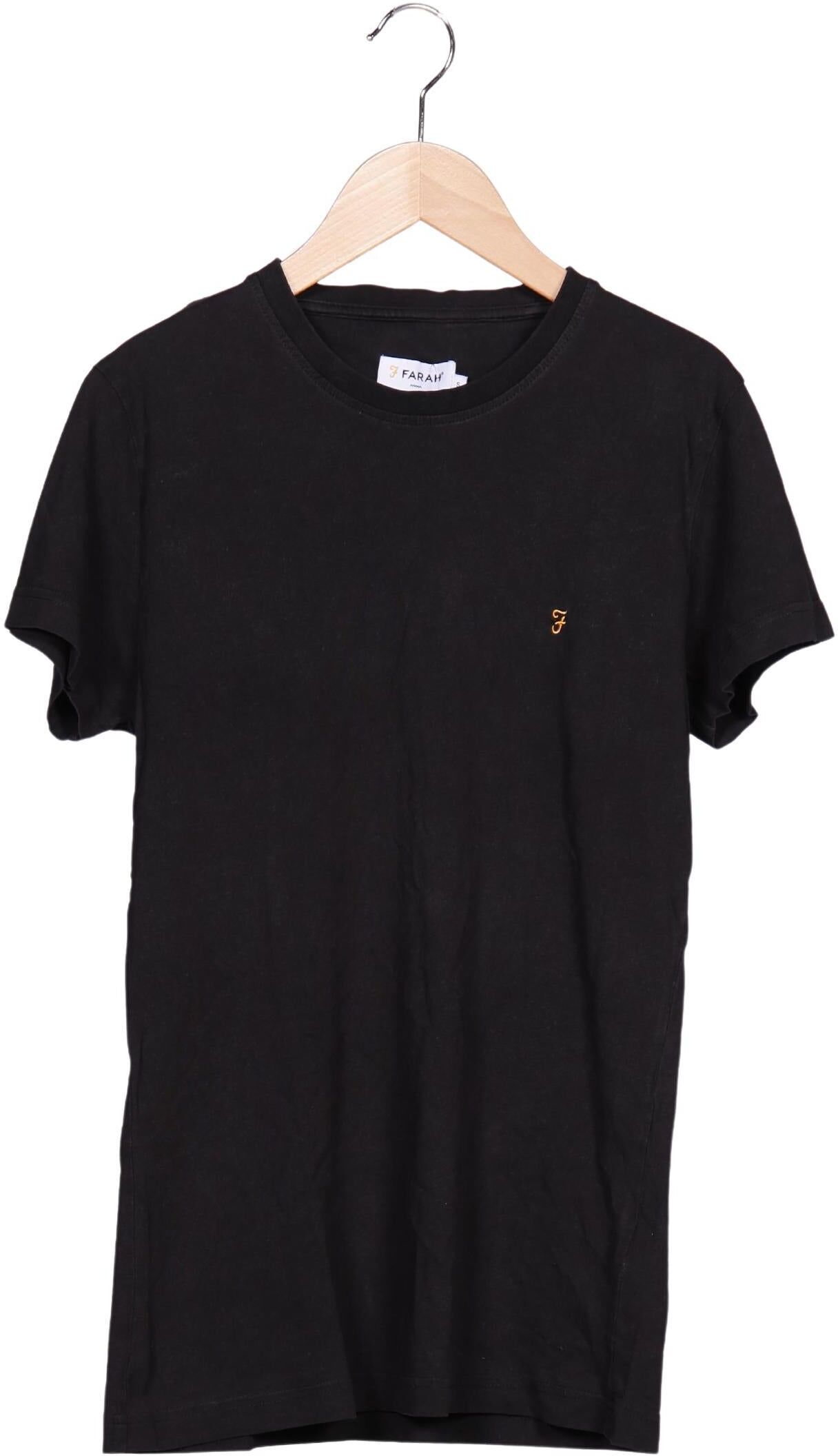 Farah Herren T-Shirt, Schwarz, Gr. S, Baumwolle - Second Hand