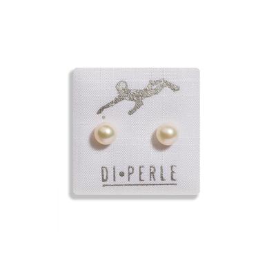 Paar Ohrstecker DI PERLE "Damen Perlenschmuck 585 Gelbgold Süsswasser Perlen Ohrstecker", weiß, Ohrringe, Damen, Damen, Gelbgold 585 Gold, Gelbgold 585, Gold, Damen Perlenschmuck