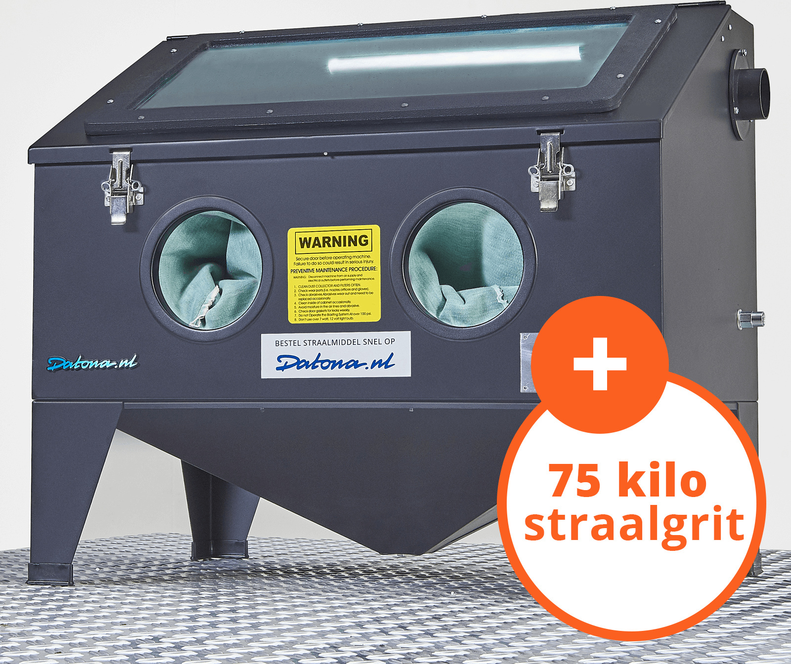 Sandstrahlkabine Tischmodell - 175 Liter + Strahlmittel