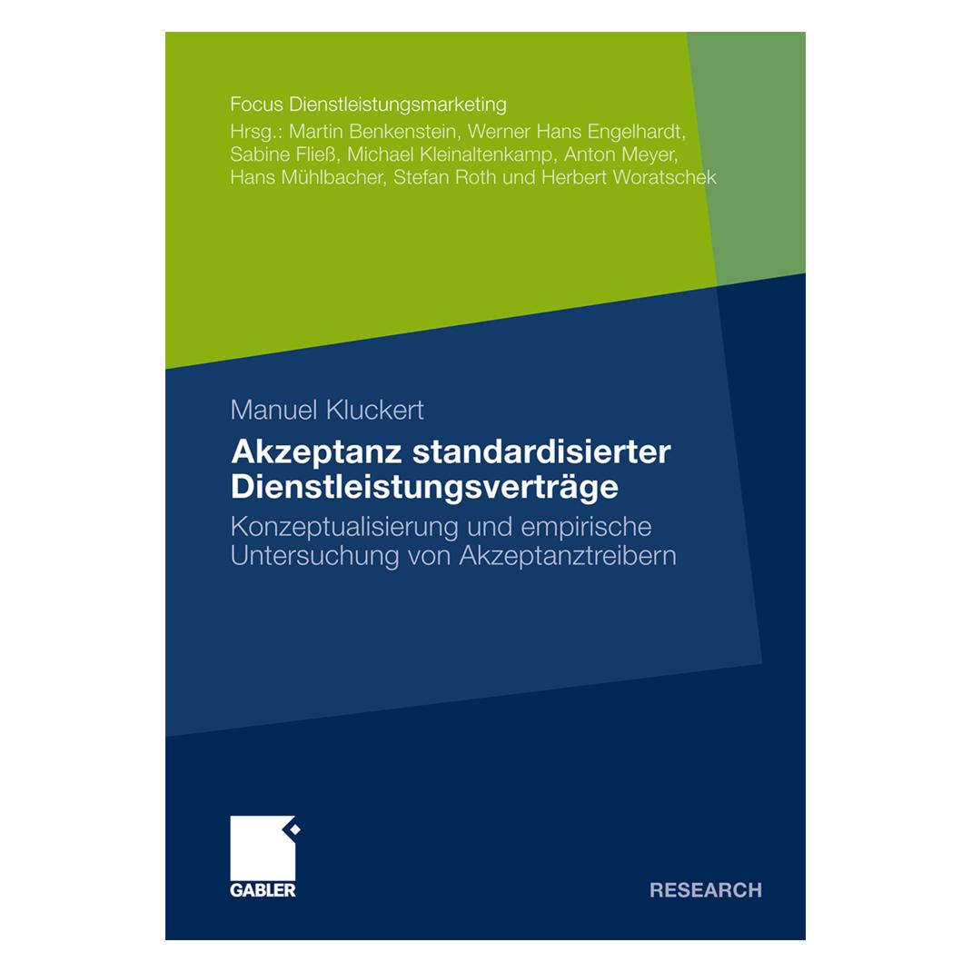 Gabler Akzeptanz standardisierter Dienstleistungsverträge (Deutsch, Softcover, Manuel Kluckert) (55401574)