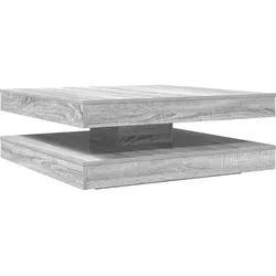 vidaXL Couchtisch 360-Grad Drehbar Grau Sonoma 90x90x34,5 cm