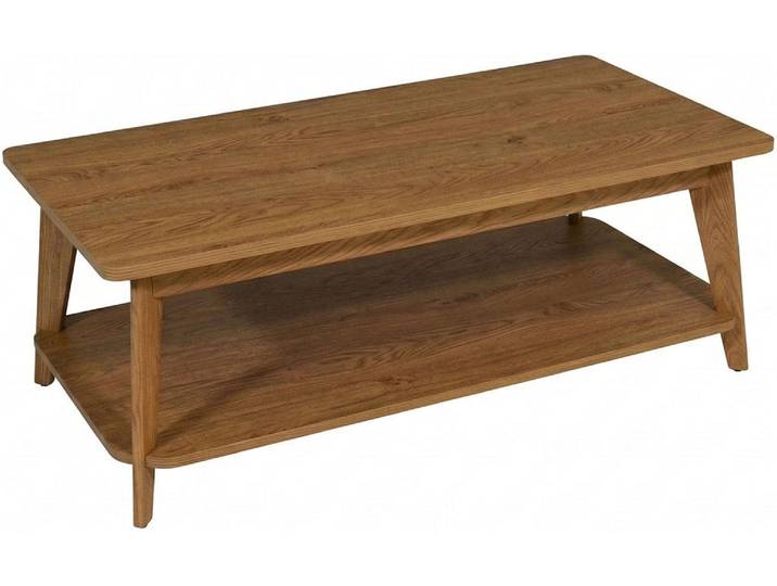 Couchtisch JAHNKE SIXTY COFFEE , braun (montana eiche, montana eiche, montana eiche), B:110cm H:40,3cm T:55cm, Tische, Couchtisch, Couchtisch, 2 Ebenen, Skandi, Eiche-Optik, Breite:110 cm
