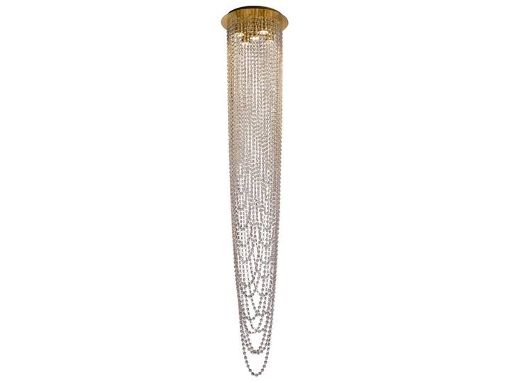 Searchlight Hängeleuchte Swoop, Transparent, Messingfarben, Metall, Glas, 180 cm, Europäischer Sicherheitsstandard, Lampen & Leuchten, Innenbeleuchtung, Hängeleuchten, Pendelleuchten
