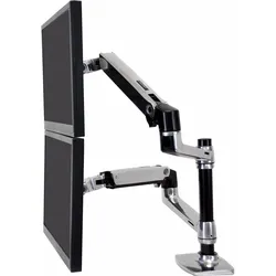 Ergotron LX Monitor Arm mit patentierter CF-Technologie (Tisch, 24", 9.10 kg), Monitor Halterung, Silber