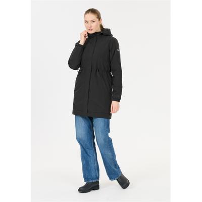 Outdoorjacke WEATHER REPORT "Pania", Damen, Gr. 50, schwarz, 100% Polyester, unifarben, normal, ohne Ausschnitt, Jacken Outdoorjacke, mit DWR-Ausrüstung