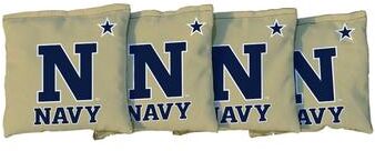 Skip's Garage Naval Academy Midshipmen Gold Cornhole Bags