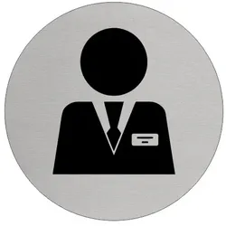 CombiCraft Aluminium Türschild 'Manager' - Ø75mm mit 3M-Klebeband