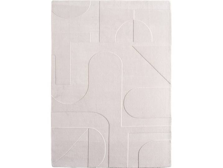Tapis côme doux à relief crème 140x200cm