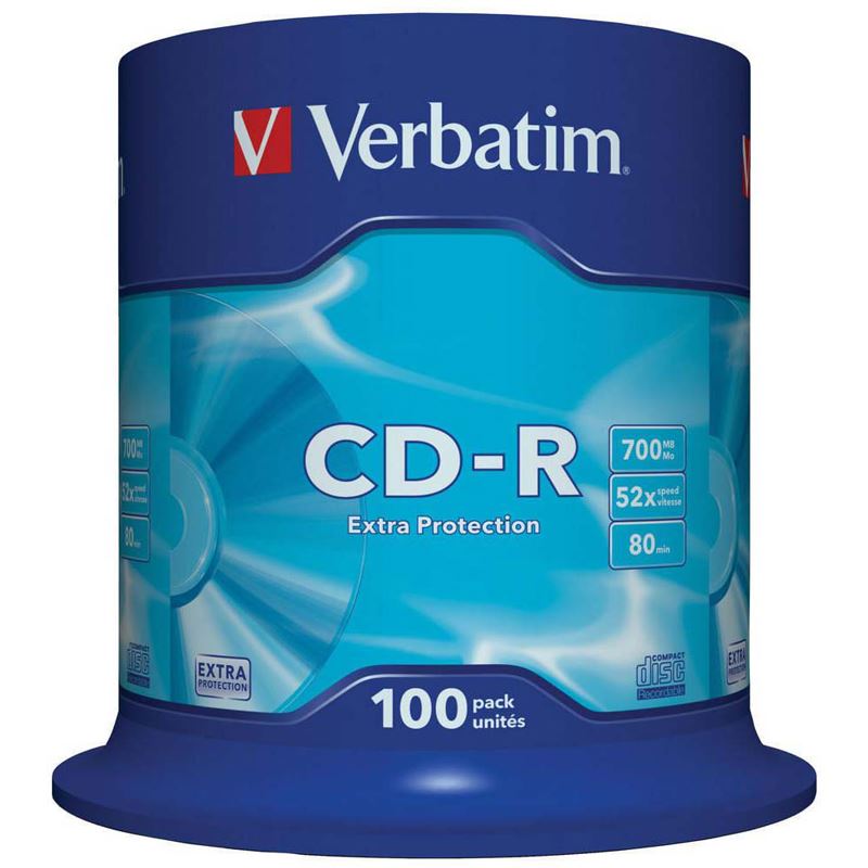 Verbatim CD-R 700MB 100pcs Pack 52x Spindel retail