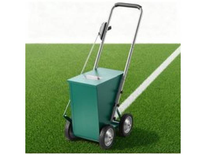 VEVOR Markierwagen Linien-Markiergerät Trocken 22,7 kg Pulverkapazität Grün, für Rasenfläche Feld & Sportplatz, Stahlkonstruktion, 50-100 mm Einstellbare Linienbreite, Klare & Gleichmäßige Markierung
