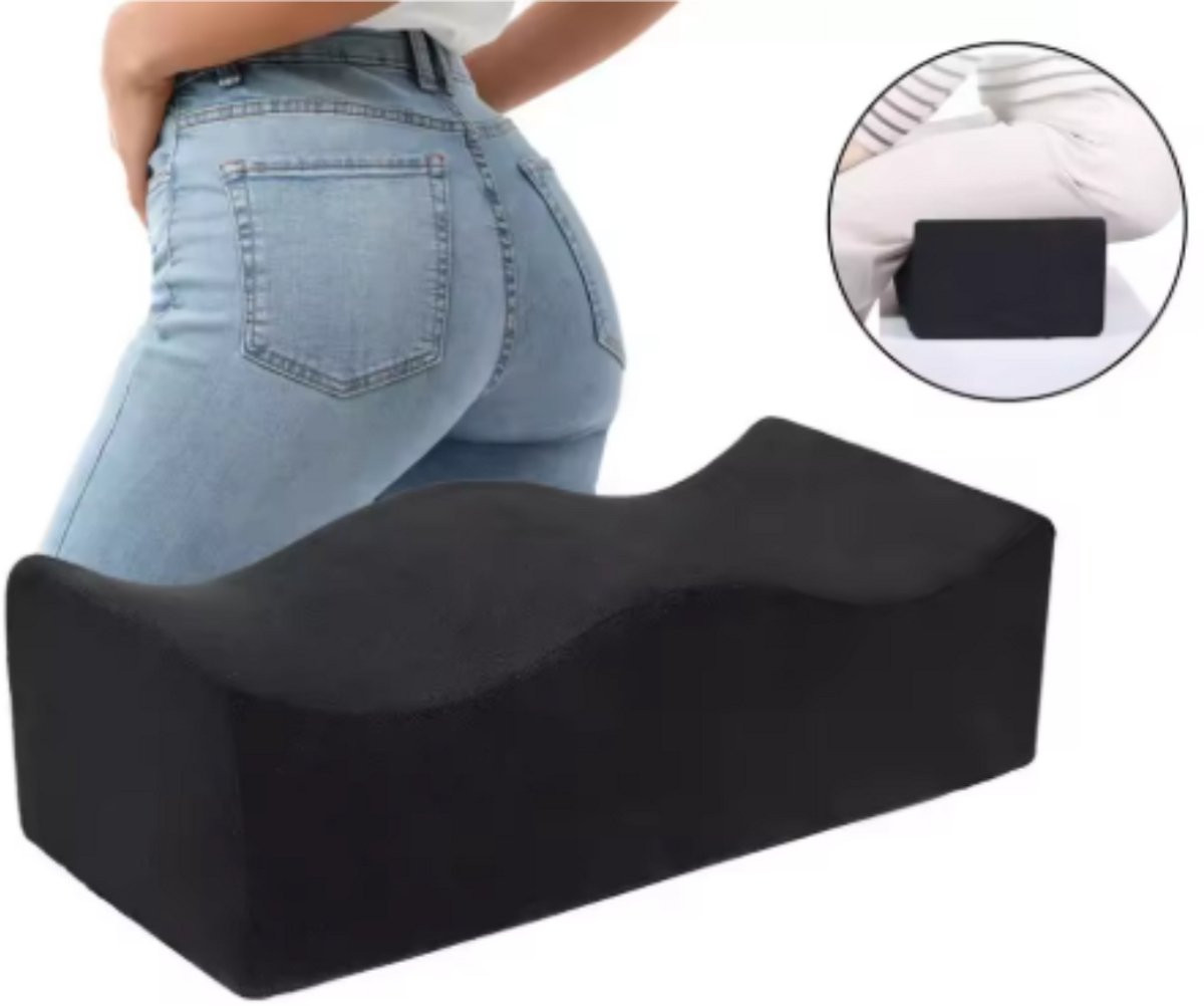 Bobby Pillow Ergonomisch Bil- en Beenkussen van Memory Foam voor Herstel en Orthopedisch Comfort met Wasbare Anti-slip Hoes