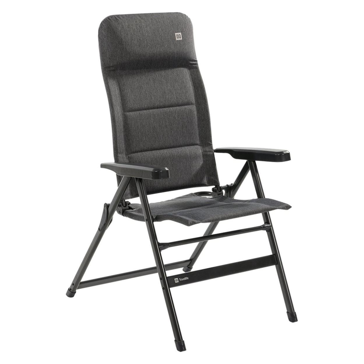 Travellife Lago Camping Chair Komfort Stürmisch Grau - Einstellbar in 7 Positionen - Wasser und UV - (47508880)