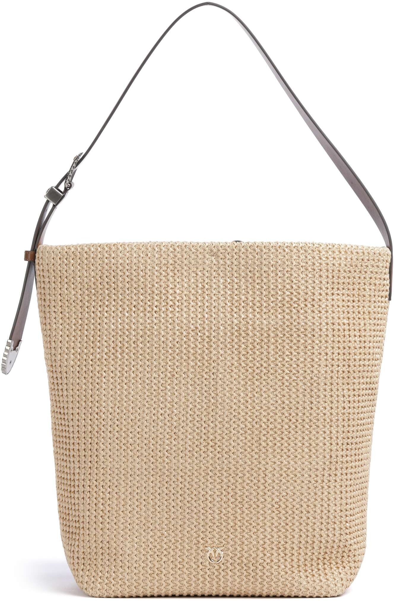 Pinko Big Beuteltasche, beige
