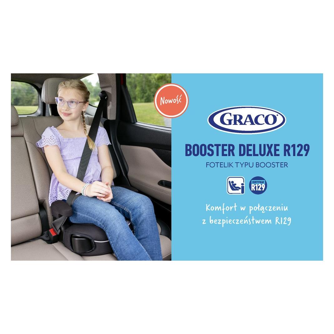 Graco Booster Deluxe I-Size Mitternachtssitz (Kindersitzerhöhung, ECE R129/i-Size Norm) (8CT799BLCE)