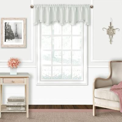 Threadmade "Adaline Nursery and Kids Ruffled Window Valance - 52"" w x 15"" l"