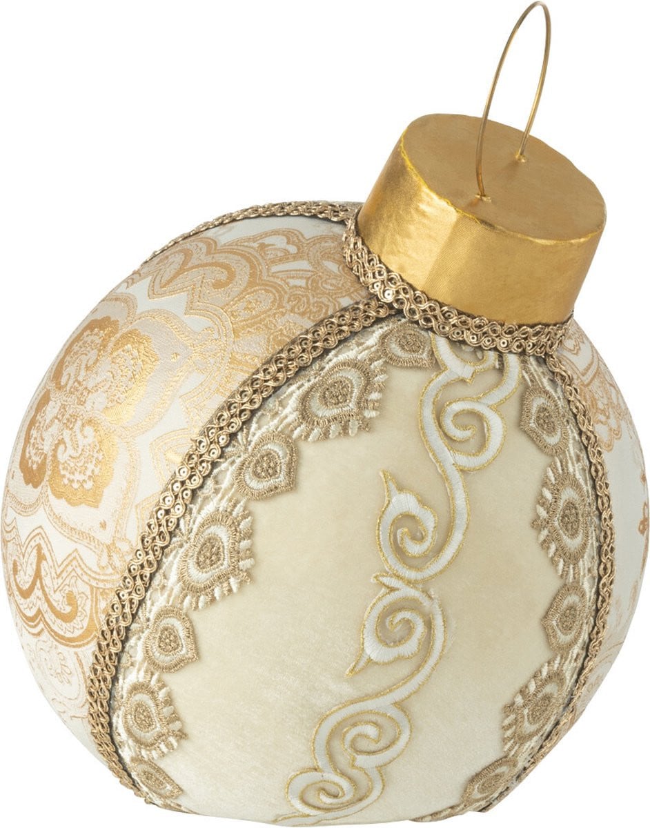 J-Line Kerstbal Patroon Goud Small