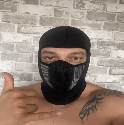 Inspire Curations Windproof Full Face Balaclava Mask Breathable Cycling & Motorcycle Headgear Outdoor Sports Hood gray