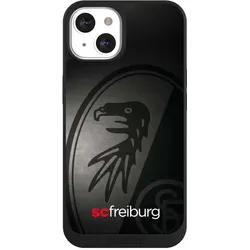 Nivocase Handyhülle für Apple iPhone 13 Hülle NIVOpure Case Schwarz Metallic Look Offizielles Lizenzprodukt (Apple iPhone 13), Smartphone Hülle, Silber, Schwarz