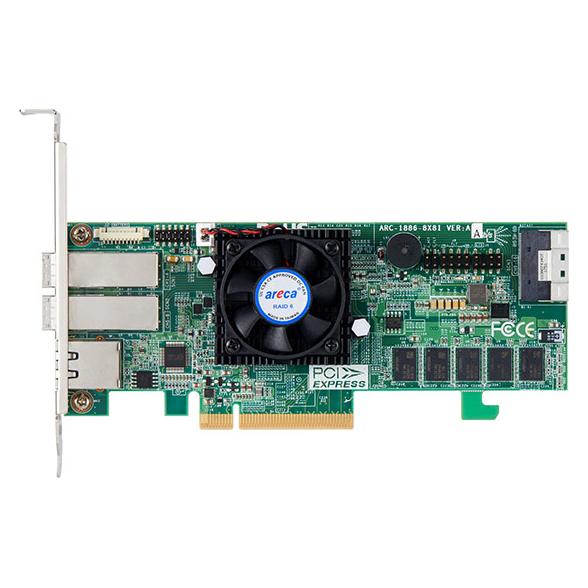 Areca Raid Controller ARC-1886-4X8I 8-Port Tri Mode PCIe 4.0 x8 4x SFF 8644 (extern) LP (ARC-1886-4X8I)