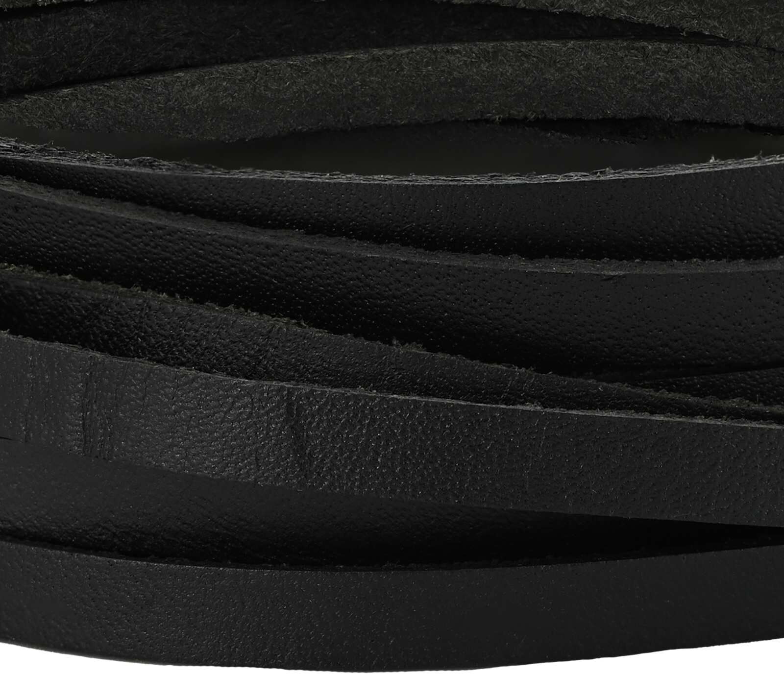 vidaXL Sangle en Cuir Noir 500 x 0,5 cm Cuir