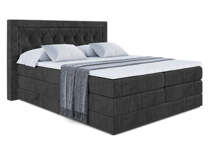 Boxspringbett NOEL KING 160x200 cm Schwarz - Casablanca 2316