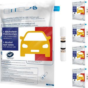 ACE-Instruments Alkoholtester mit NF Zertifikat, 100287, Einweg-Alkoholtester, 5 Stück