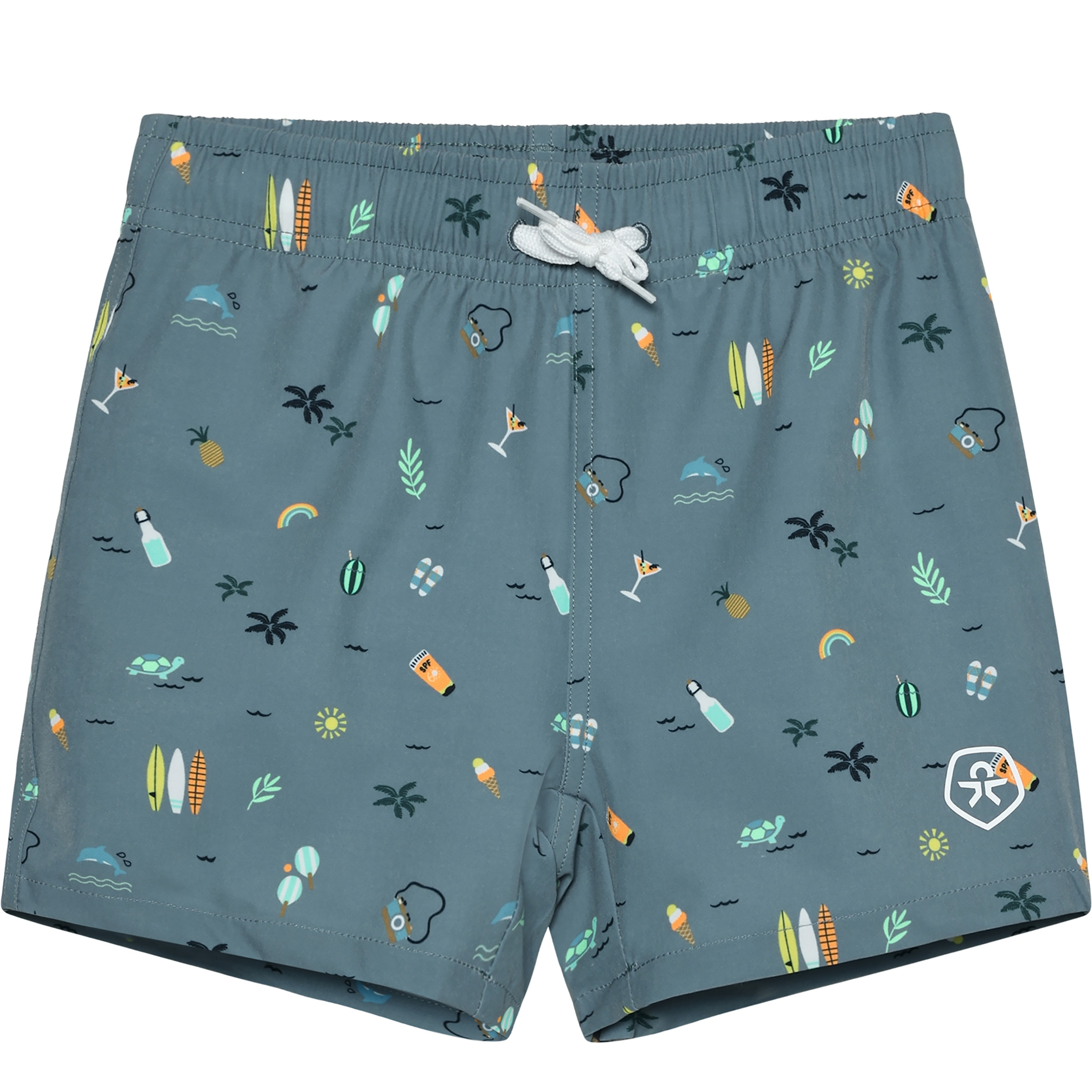 Color Kids Aop Badehose Kinder Badeshorts blau Größe 116 Lifestyle Elastisch