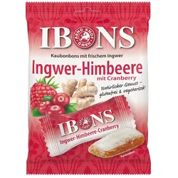 IBONS Ingwer Himbeere mit Cranberry Kaubonbons 92 g