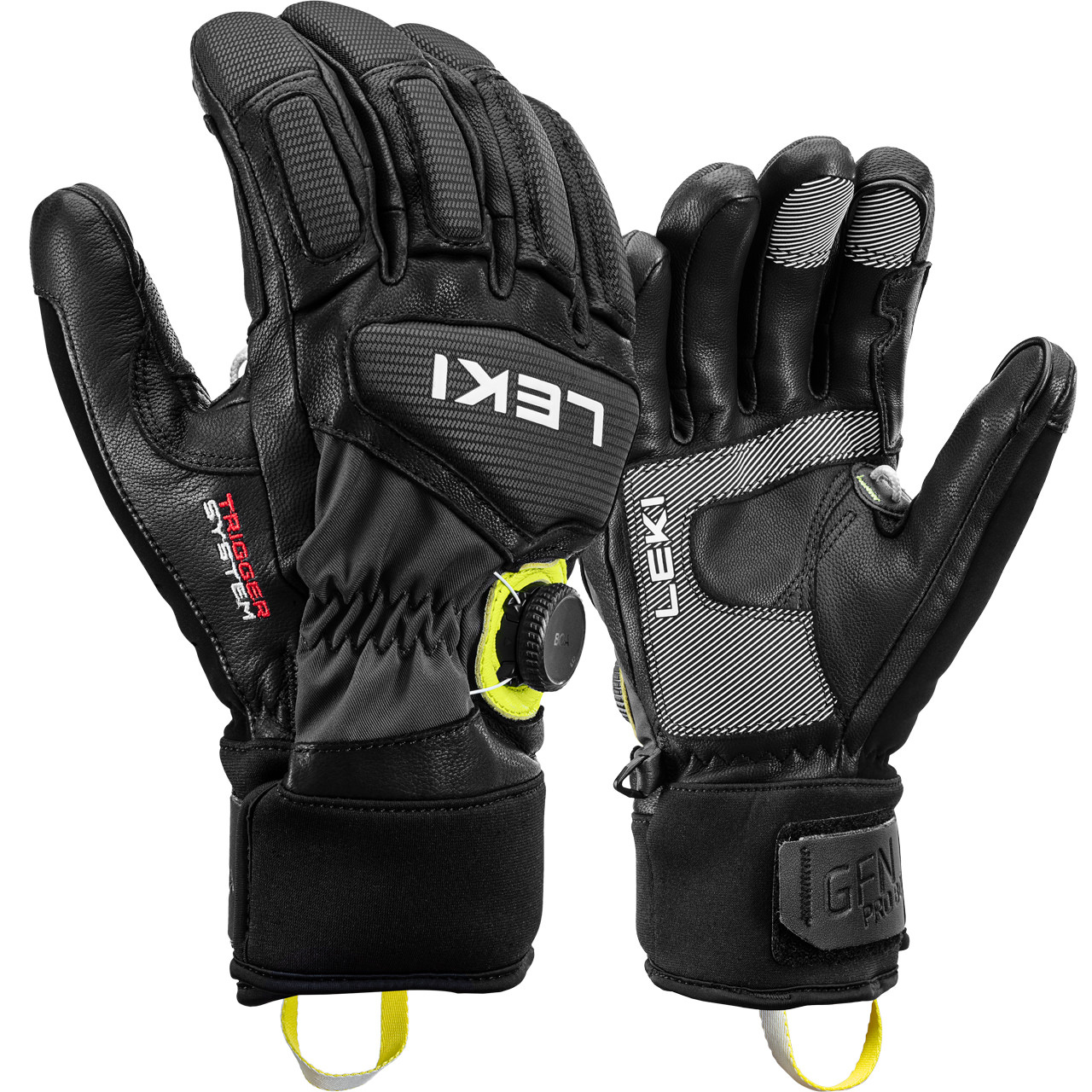 Leki Herren Handschuh GRIFFIN TUNE 3D BOA black/graphite/ice lemon - 9,0 / 9,5