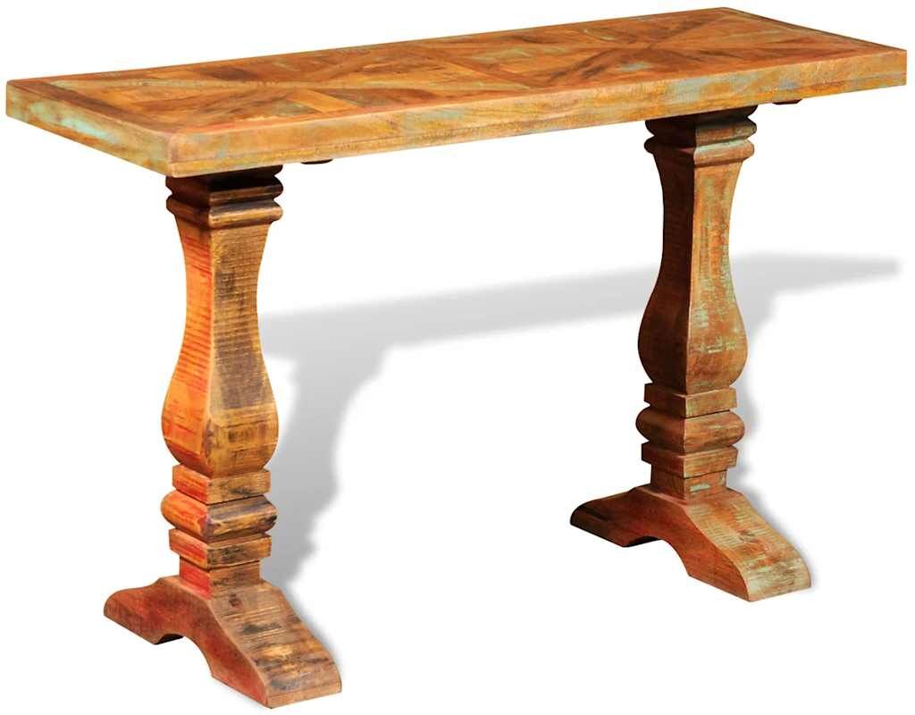 vidaXL Table console Bois de récupération massif