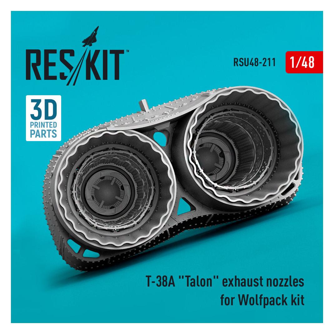 ResKit T-38A Talon exhaust nozzles for Wolfpack kit (3D Printed) (RSU48-0211)