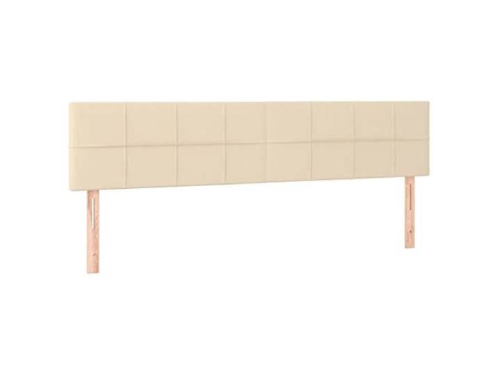 vidaXL LED Kopfteil Creme 180x5x78/88 cm Stoff