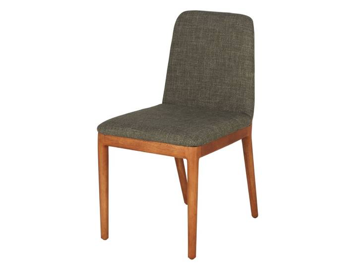 Chaise verte et pieds en bois d'hévéa