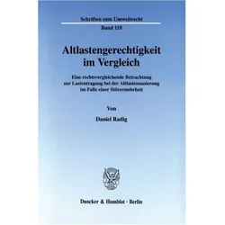 Altlastengerechtigkeit im Vergleich., Fachbücher von Daniel Radig