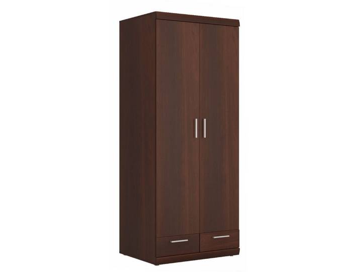 Feldmann-Wohnen Drehtürenschrank Imperial (mit Türen mit Schubladen, 1-St., moderne Optik mit Türen mit Schubladen) 80x60,5x195cm 2-türig Nussbaum Imperial