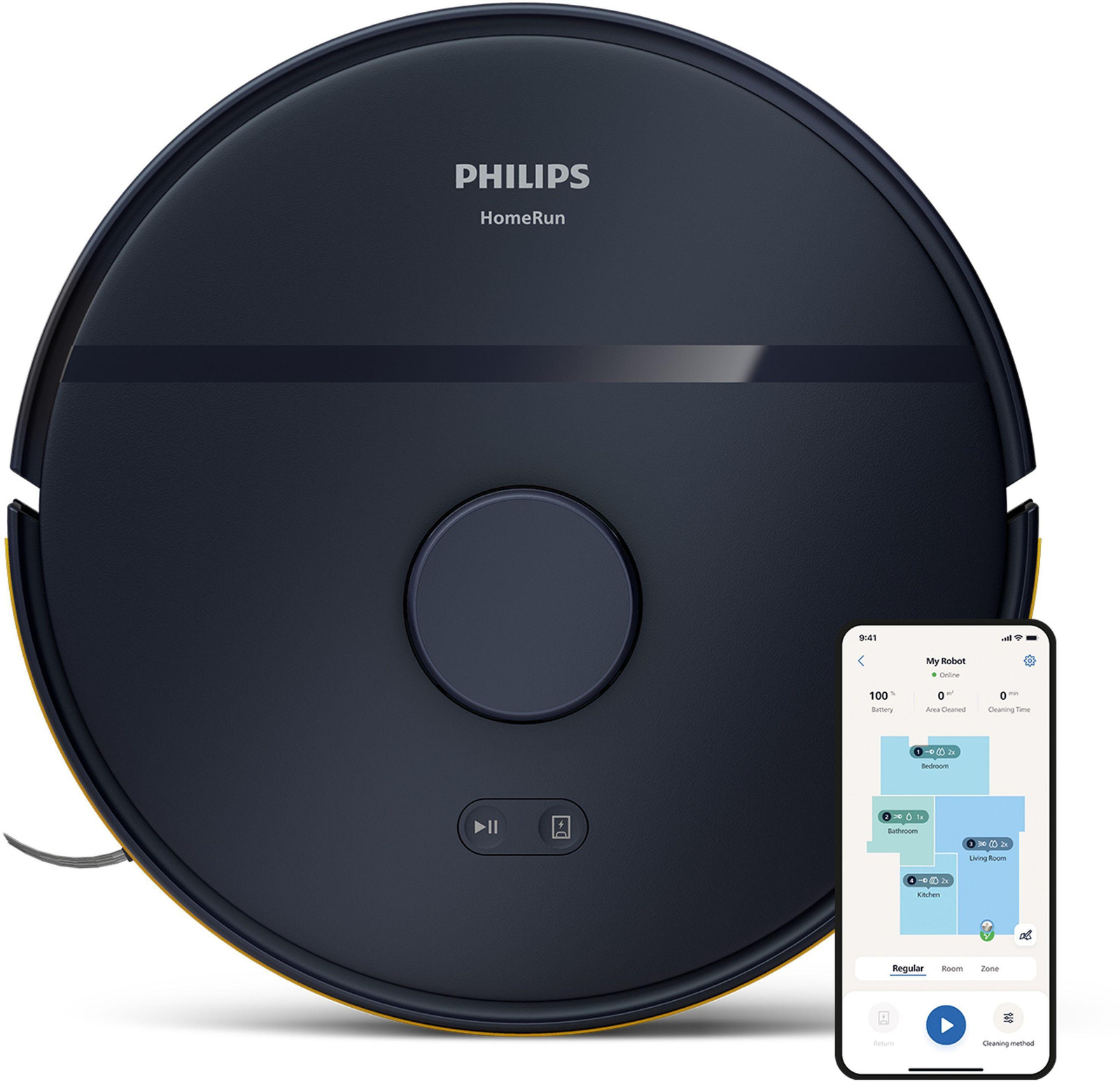 Philips XU2000 Robotstofzuiger met station - Midnight blue
