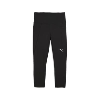 Trainingstights PUMA "ESSENTIALS Hochgeschnittene Capri-Trainingsleggings Damen", Damen, Gr. S, Normalgrößen, schwarz, Obermaterial: 85% Polyester, 15% Elasthan. Innenbund: 13% Elasthan, 87% Polyester, eng, Hosen