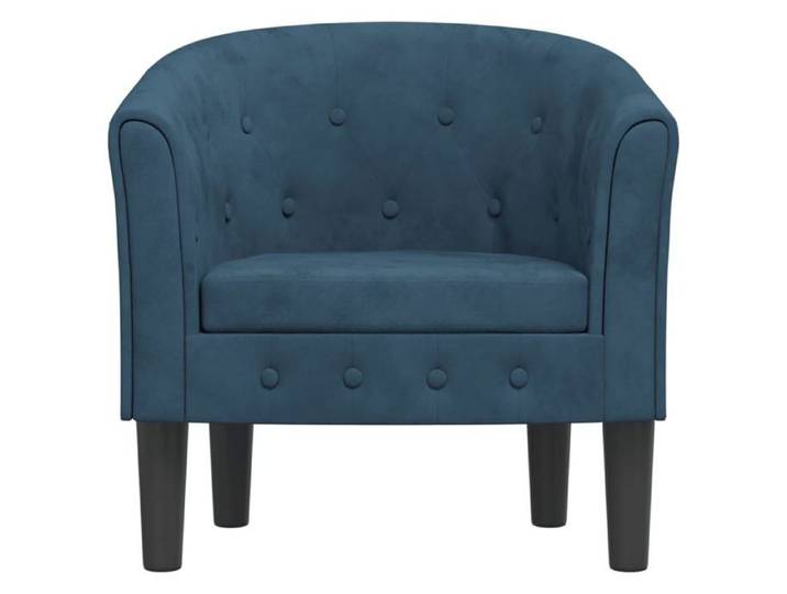 Printemps 2026 Soldes 1 PC Fauteuil d'appoint - CHAISE TV - Chaise cabriolet bleu foncé velours - 70x56x68 cm 2_128500