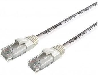 Mercodan UltraFlex CAT6 Patch Cable 25m White LSZH Halogen-Free AWG26 Copper