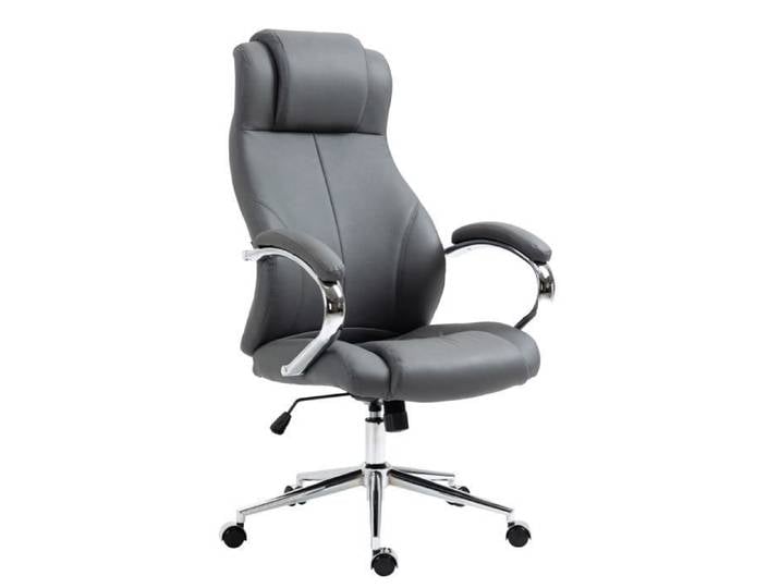 CLP Chaise de bureau Salford cuir véritable - Couleur:gris