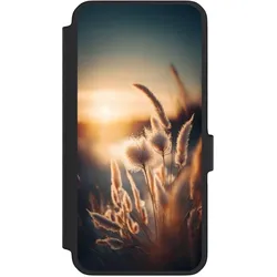 Nivocase Klapphülle für Samsung Galaxy A56 5G Handyhülle aus Kunst Leder NIVOflip schwarz Natur Sonne (Samsung Galaxy A56 5G), Smartphone Hülle, Schwarz