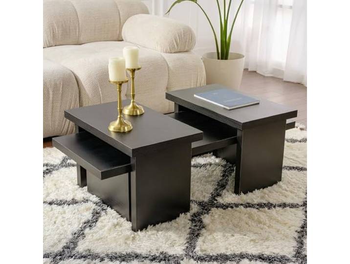Dmora Couchtisch Prepotto 110x45x41,5h cm Schwarz