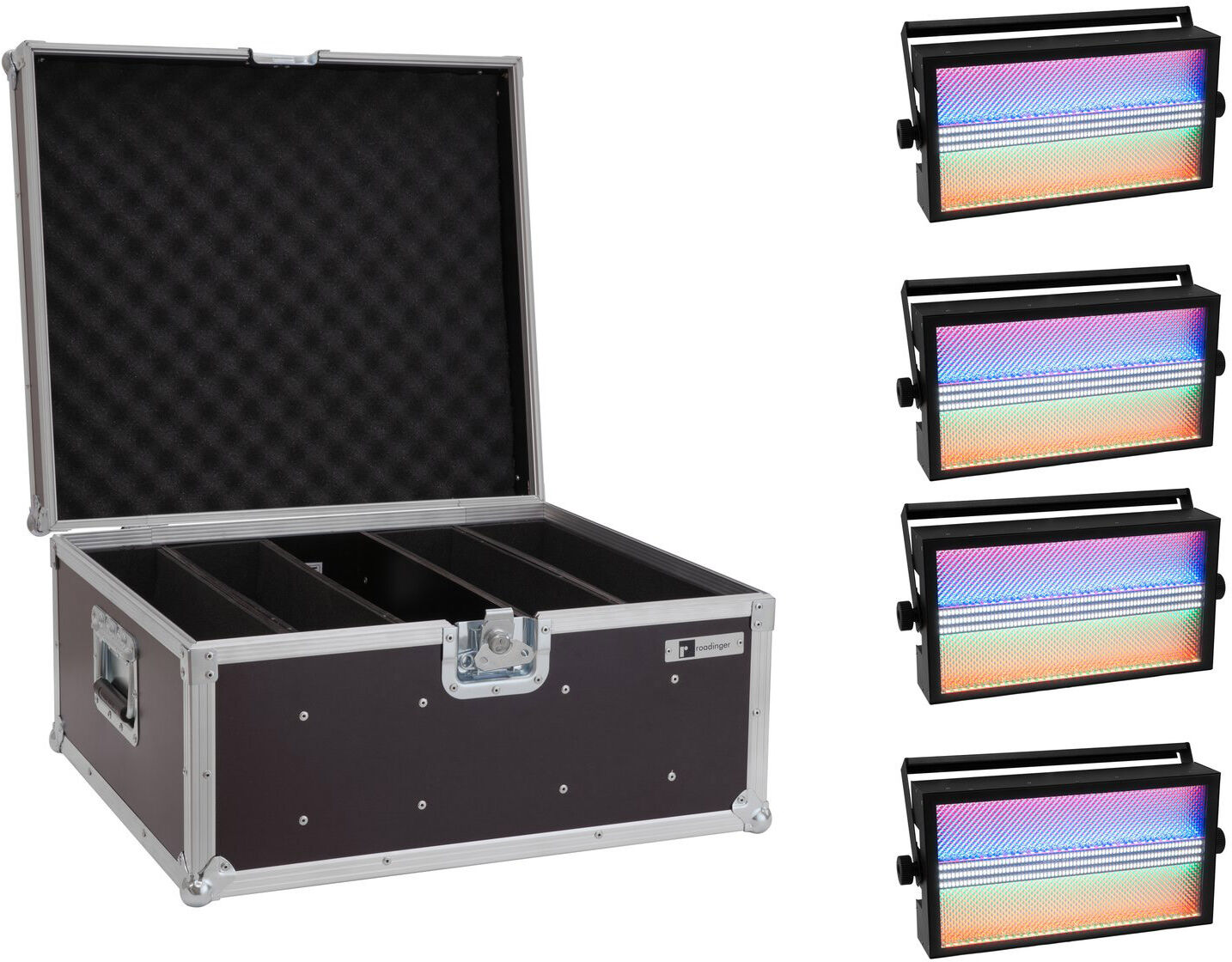EuroLite Set 4x Led Super Strobe Abl + Case