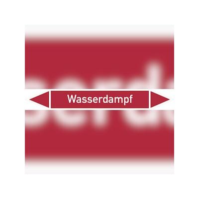 Rohrleitungskennzeichen Wasserdampf - 270x37 mm Folie selbstklebend